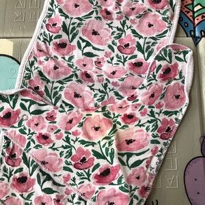 Copper pearl bib and burp cloth